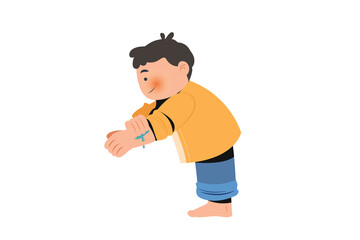Boy Praying Activity Ramadan | Muslim Praying Activity | Illustration of Boy Praying Activity During Ramadan  