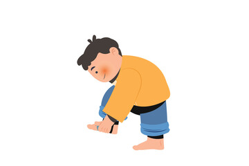 Boy Praying Activity Ramadan | Muslim Praying Activity | Illustration of Boy Praying Activity During Ramadan  