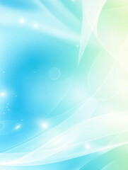Gradient background in Blue and white with light blue and green shades, symbolizing technology.