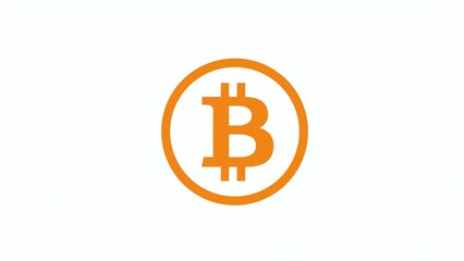 Obraz premium Classic orange bitcoin logo design