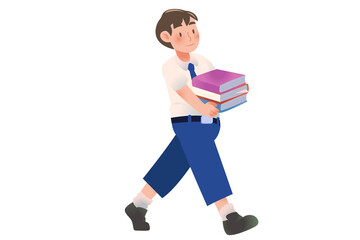 Student Presenting Activity on school | character Student | Students Activity on Class | Studying Activity Illustration