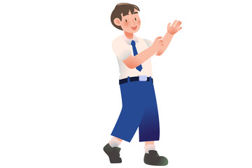 Student Presenting Activity on school | character Student | Students Activity on Class | Studying Activity Illustration