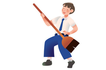 Student Presenting Activity on school | character Student | Students Activity on Class | Studying Activity Illustration