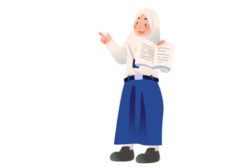 Student Presenting Activity on school | character Student | Students Activity on Class | Studying Activity Illustration