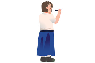 Student Presenting Activity on school | character Student | Students Activity on Class | Studying Activity Illustration