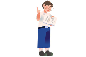 Student Presenting Activity on school | character Student | Students Activity on Class | Studying Activity Illustration