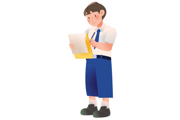 Student Presenting Activity on school | character Student | Students Activity on Class | Studying Activity Illustration
