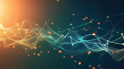 Aesthetic Intricate Waves: Connecting Abstract Dots with Gradient Lines for Business Big Data and Social Network Tech