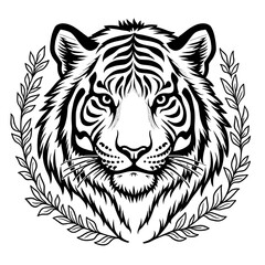 tiger head vector