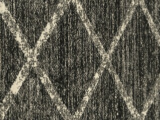 Obraz premium Sophisticated charcoal shag rug featuring off-white diamond motif