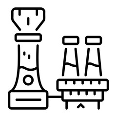 Textile industry icon in line style