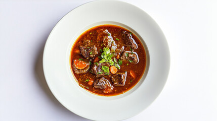  beef stew recipe with carrots and parsley in a bowl eat food dish meal warm home meat herb