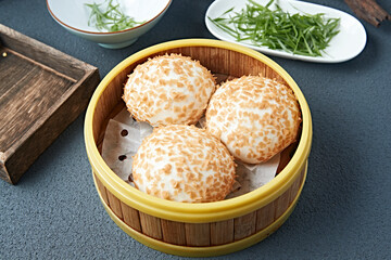 Hong Kong style tea lunch custard custard bun