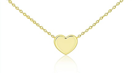 Fototapeta premium Gold Heart Necklace, Studio Shot