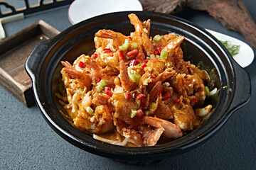 Thai Curry Shrimp Claypot