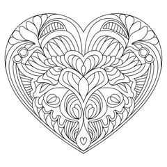 floral heart shape