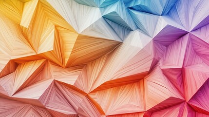 Fototapeta premium Colorful geometric shapes forming a vibrant and textured surface design