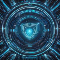 Obraz premium blue technology background