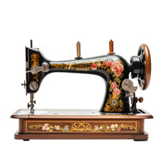 brown sewing machine designs. isolated on transparent background