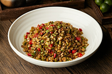 Stir-fried Sour Bamboo Shoots with Rice Pepper and Minced Pork