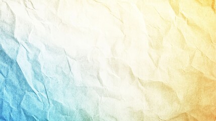 Obraz premium A very light distressed paper texture with a subtle yellow-to-blue gradient, offering a soft, airy look with faintly noticeable edges, slightly worn but not damaged, creating a minimalistic effect.
