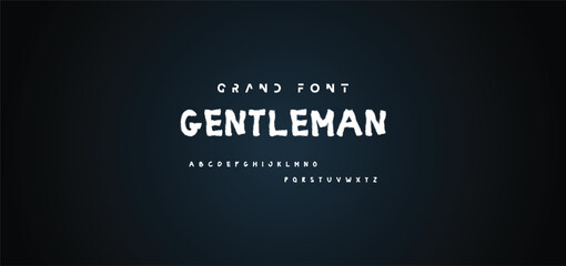 Vector Illustration Grunge Horror Typographie. Hand Made Brush Font.