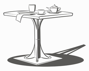 Table clear vector, realistic shadow, professional isolated on white background.