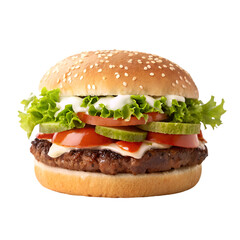 transparent background Juicy Cheeseburger: Food Photography