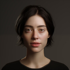 High-quality 3D rendered avatar of a female character