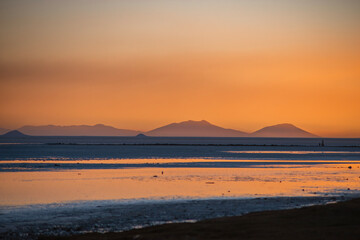 twilight at Uyuni Salt flats