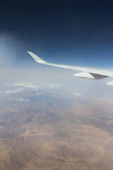 Egypt landscape and cloudscape from the airplane's window