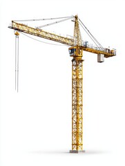 Construction crane operating on a building site urban environment industrial structure aerial view engineering concept