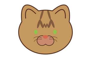 薄い茶色の猫の顔