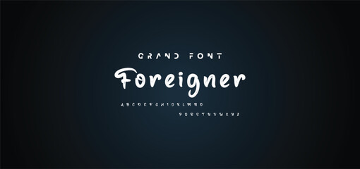 Brush Font. Hand Lettering Sketch Font. Vector Alphabet