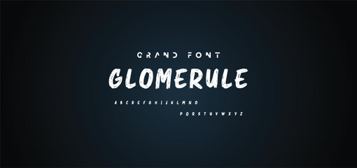 Brush Font. Hand Lettering Sketch Font. Vector Alphabet