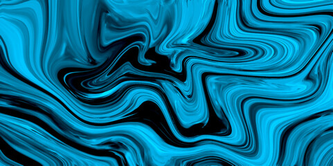 Fototapeta premium Abstract blue background with waves. Modern blue marble ink colorful texture with wave shapes. Blue Swirling Liquid Marble Design. Shades of blue, indigo and turquoise color palette