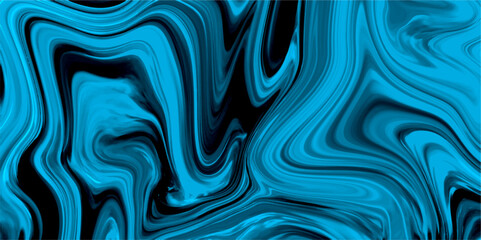 Abstract blue background with waves. Modern blue marble ink colorful texture with wave shapes. Blue Swirling Liquid Marble Design. Shades of blue, indigo and turquoise color palette
