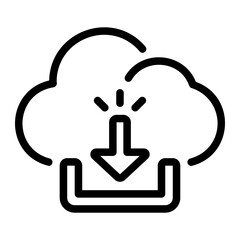 Obraz premium cloud download Line Icon
