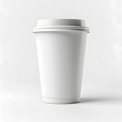 A coffee-to-go cup, paper cup with plastic lid, isolated on blank background