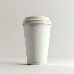 A coffee-to-go cup, paper cup with plastic lid, isolated on blank background