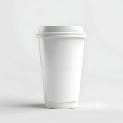 A coffee-to-go cup, paper cup with plastic lid, isolated on blank background