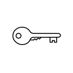 Key Icon: A simple and elegant line drawing of a classic key.