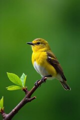 A small bird perched on a branch with a few leaves , wildlife, forest, leafy
