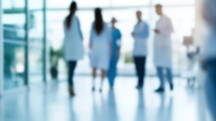 Blur nurse in hospital background. AI Generated Images