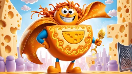 Naklejka premium CHEESE DOODLE DAY