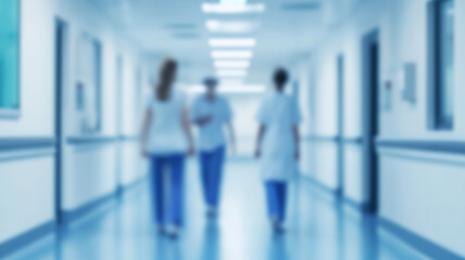 Blur nurse in hospital background. AI Generated Images