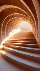 Modern spiral staircase leading to light. Architecture interior.  Possible use stock photo