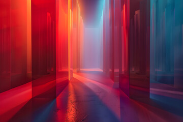 Vivid Spectrum of Colors: Seamless Transition from Reds to Blues Symbolizing Diversity and Unity