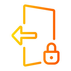 logout Line Gradient Icon