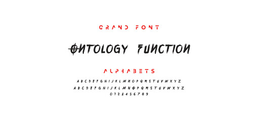 Stylish painted by a brush uppercase vector letter.